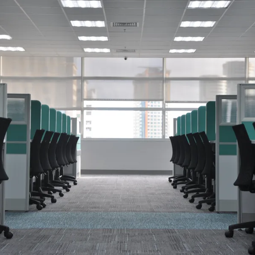Carpet installed in a commercial business