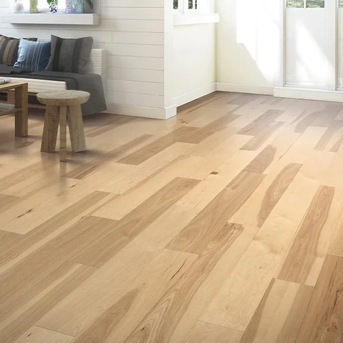 Rustic hardwood flooring in a Utah home